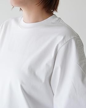 美品ロエフLOEFF コットンクレセントスリーブ Tシャツ カットソーレディース LOEFF tシャツ 「LOEFF」コットン クレセントスリーブ Tシャツ